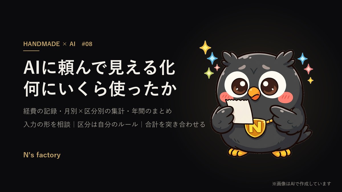 第8弾 経費のまとめ の見出し画像(案内役の黒いフクロウ)